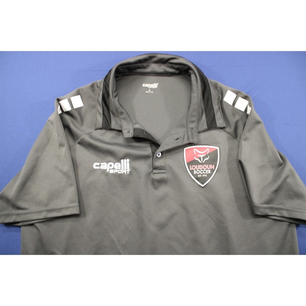 Capelli Sport Loudoun Soccer FC Polo Shirt Gray Size Large